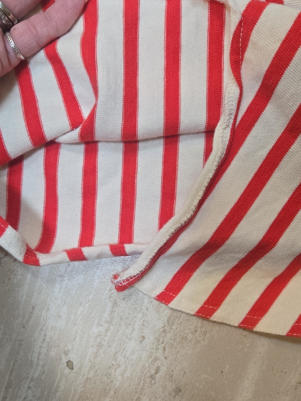 ZARA White/Red Stripe Tie Front Crop Top - Picture 4 of 6